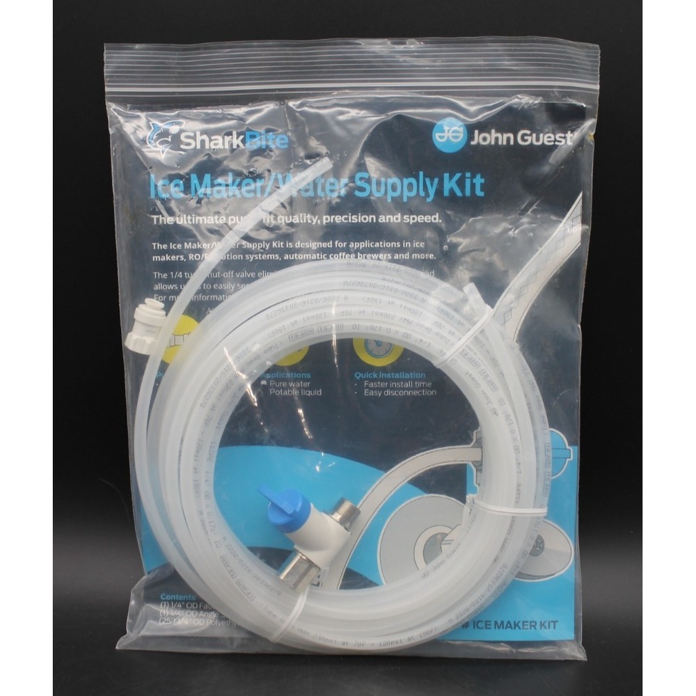 SharkBite Ice Maker Water Supply Kit 1/4 inch Push Connect New 25ft Tubing